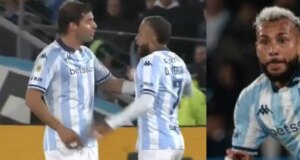 Duván Vergara y su bronca con Santiago Sosa en Racing vs. Estudiantes