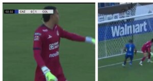 insólita falla del portero de Selección Colombia; video