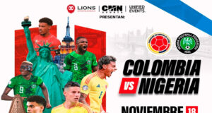 Confirmado amistoso Colombia vs. Nigeria, el 18 de noviembre en Nueva York