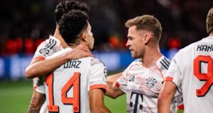 Luis Díaz marcó doblete y se fue expulsado en el Bayern