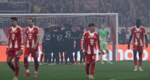 El Sporting de Luis Suárez no pudo al Bayern de Luis Díaz