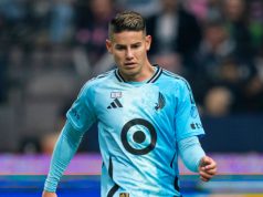 James Rodríguez fue titular por primera vez con Minnesota United