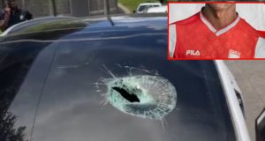 Hinchas molestos le rompieron el carro a campeón con Santa Fe
