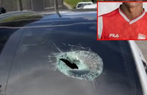 Hinchas molestos le rompieron el carro a campeón con Santa Fe