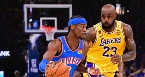 Thunder bajan de la nube a Lakers y Pistons rompen mala racha ante Cavs